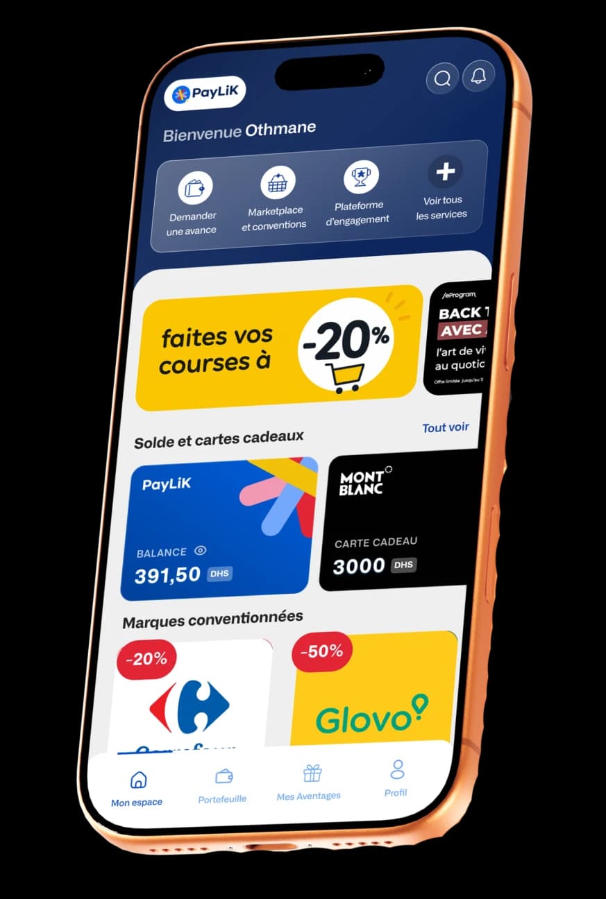 Application PayLiK sur iPhone